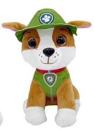 М'яка плюшева іграшка щенячий патруль щеня трекер скляні очі dog swat 25см 225-06
