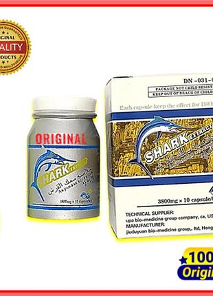 Shark extract акулій екстракт 10 таблеток для підвищення потенції бад (потенція, ерекція, чоловіча сила)