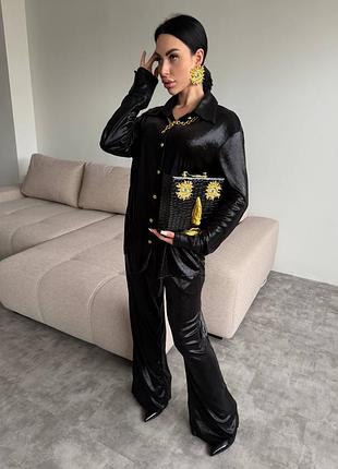 Брендовий жіночий святковий брючний костюм скіапареллі