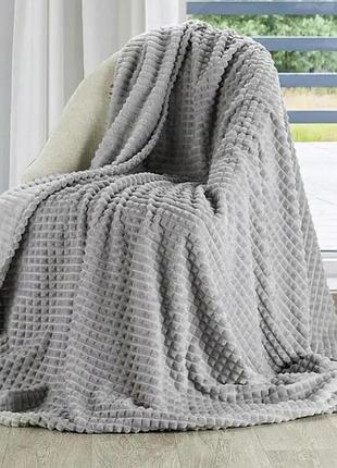 Плед евро koloco "крокодил" 200 х 230 см (39372) серый