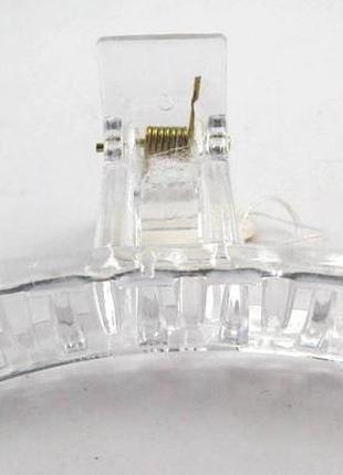 Краб, основа для заколки, прозрачный, 8 см