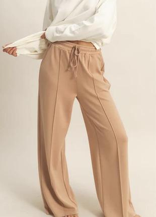 Штани палаццо на флісі, широкі спортивні штанці, спортивные брюки на флисе