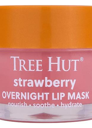 Нічна маска для губ tree hut strawberry overnight lip mask 17g