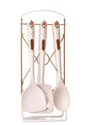 Набор кухонных принадлежностей на подставке 6 штук кухонные аксессуары yrur3