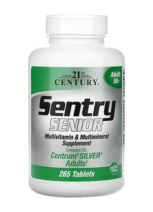 Sentry senior 21st century, мультивитаминная и мультиминеральная добавка, для взрослых от 50 лет, 265 таблеток