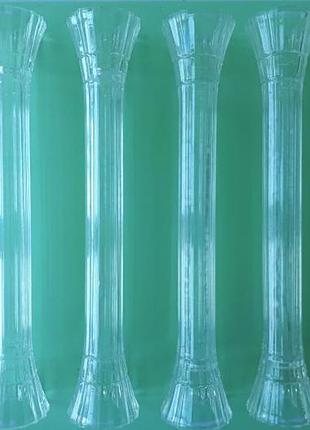 Набір пластикових колон для багатоярусного торта 4 штуки l 18 cm d 3 cm forkopt