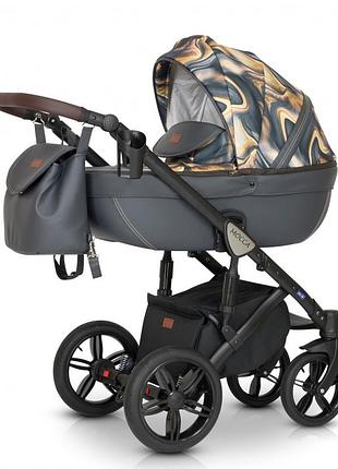 Коляска 3 в 1 verdi mocca 10, графіт/аплікація