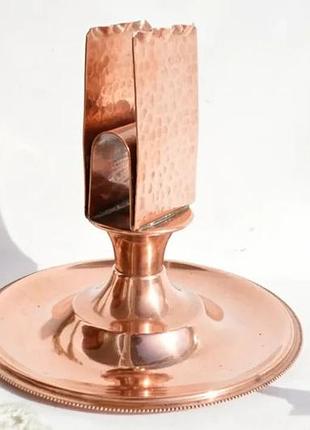 Антикварная медная подставка под спички. медь.