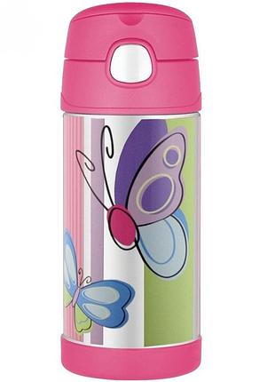 Thermos "funtainer" дитячий термос з трубочкою 355мл, метелик 12001b