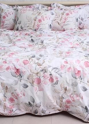 Двуспальный комплект постельного белья 100% хлопок (пр-во турция) с компаньоном pt-r19