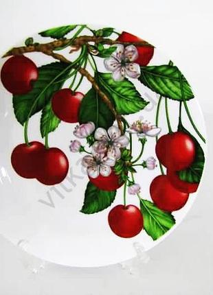 Тарелка вишня в цвету мелкая №9 - 23 см. (12 шт. в уп.) forkopt