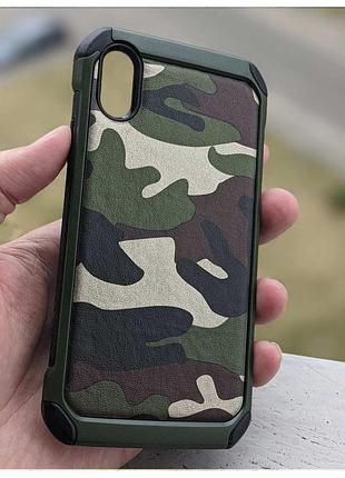 Чохол для iphone x | xs протиударний бампер military камуфляж