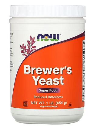 Пивные дрожжи, brewer's yeast, now foods, super food, 454 гр.
