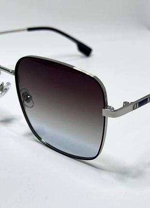 Очки солнцезащитные женские квадраты oversize с поляризационными линзами в тонкой металлической оправе