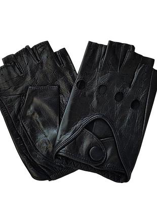 Перчатки женские кожаные без пальцев 6.5