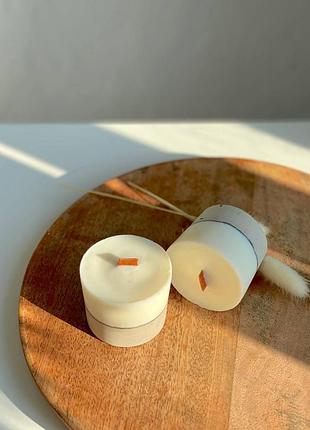 Набір соєвих свічок simple в бетоні з ефірними аромамаслами 2шт sensual vetiver