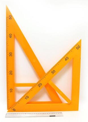 Набор треугольников для школьной доски (2 шт) прозрачные №5965