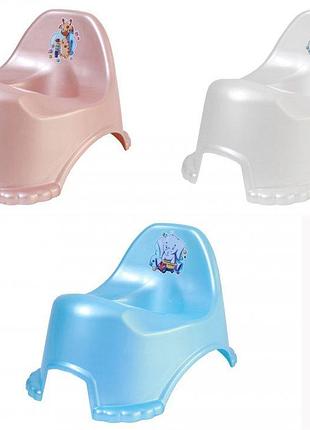 Дитячий горщик технок білий та блакитний 7389txk