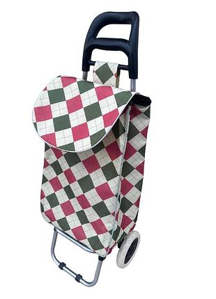 Тачка сумка с колесиками a-plus тележка 90 см (366 st) разноцветные ромбы