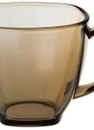 Чашка стеклянная quadra дымчатая 220 мл