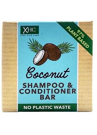 Твердий шампунь кондиціонер кокос xhc shampoo & conditioner bar 2 in 1 coconut 60 г