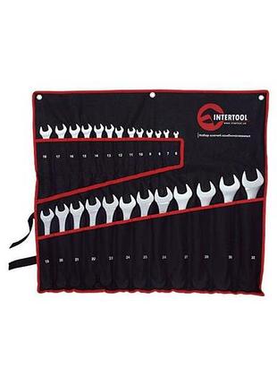 Набір рожково-накидних ключів intertool 25 шт. (6-32 мм) в чохлі (ht-1200)