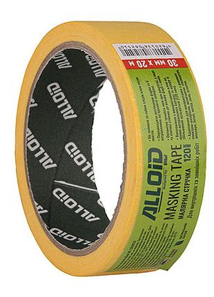 Стрічка малярська 30мм х 20м, 120мкм alloid