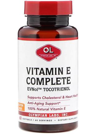 Olympian labs, комплекс с витамином е, 60 мягких желатиновых капсул