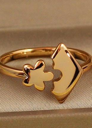 Кольцо xuping jewelry пазл раздвижное 18 и больше золотистое
