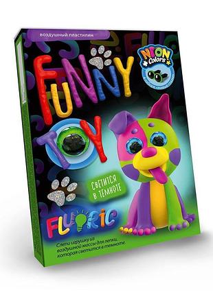 Набор для лепки air clay «fluoric» 4 цвета неон