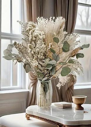 Букет сухоцветов из пампасной травы бохо-шик