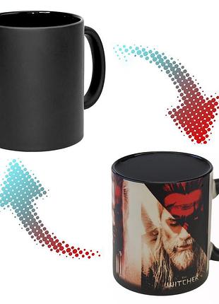 Чашка хамелеон 66004 ведьмак геральт (черная)