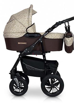 Коляска 3 в 1 verdi sonic 47, беж/коричневий