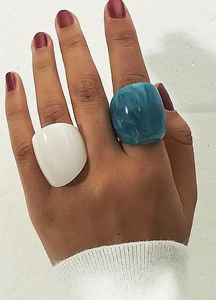 Кольца женские акриловые бижутерия набор 2 единицы