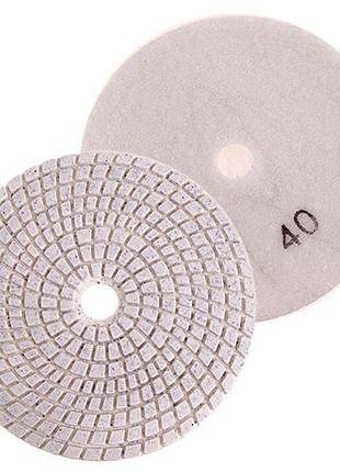 Круг алмазный шлифовальный на липучке 100 мм, зерно 40, alloid
