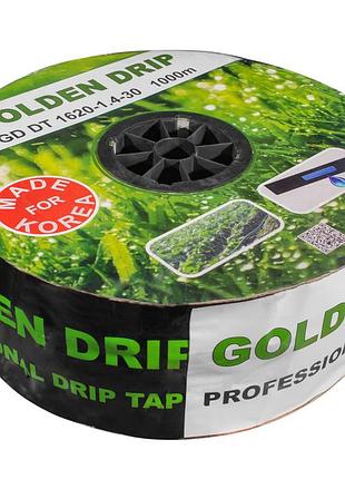 Лента капельная 8 mil шаг 30 см бухта 1000 метров эмитерная golden drip