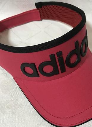 Спортивний козирок з кантом на голову від сонця червоний