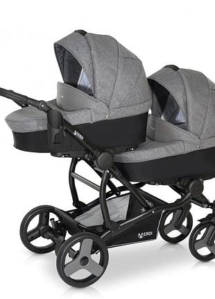 Коляска для двойни verdi for 2 05, серый