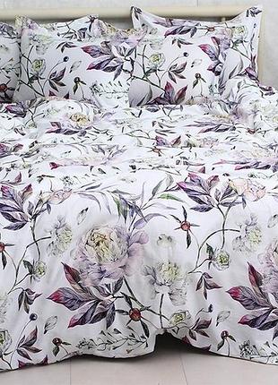 Премиум семейный комплект постельного белья сатин турецкий с компаньоном pt-030