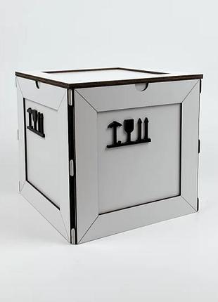 Подарункова коробка бандероль біла