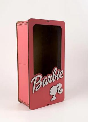 Подарочная коробка с прозрачной крышкой "barbie"