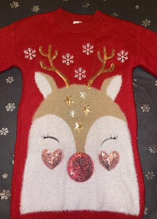 Чудова святкова сукня-светр для дівчинки