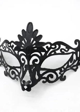 Маска маскарадная на лицо пластиковая one size черный