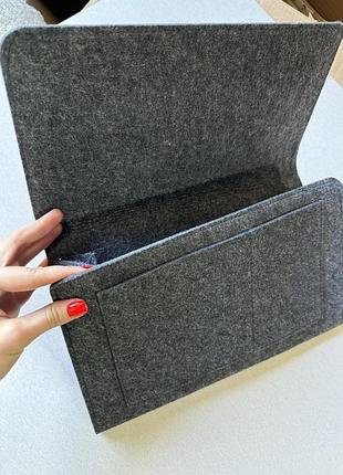 Универсальный чехол из фетра для планшета / ноутбука 9'' - 13'' big grey long (350*250 mm)