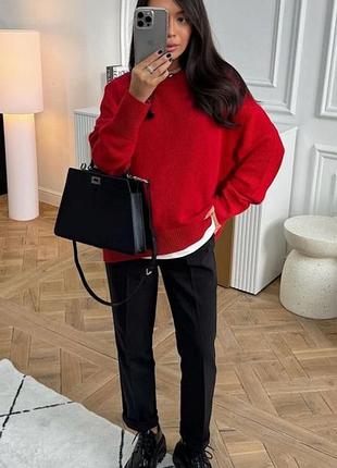 Светр h&m, светр жіночий, теплий жіночий светр, червоний жіночий светр