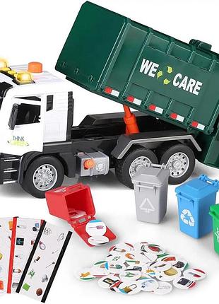 Мусоровоз игрушка детская со светом и звуком инерционная