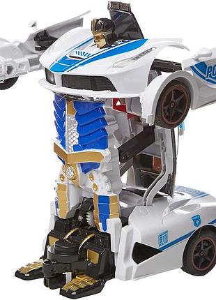 Машинка робот трансформер на пульт керування поліція