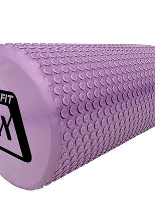 Массажный ролик easyfit ef-2024-v, eva-пена, фиолетовый, 30×14.5 см - для йоги, фитнеса, реабилитации