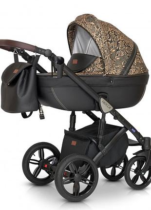 Коляска 3 в 1 verdi mocca 15, графіт/аплікація