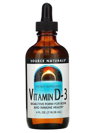 Source naturals, вітамін d-3, 4 рідкі унції (118,28 мл)